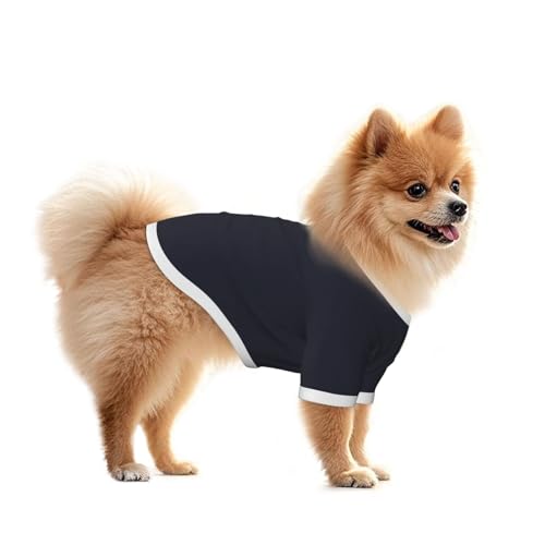 Einfarbige schwarze Hundeweste – Sommer-Haustierkleidung für kleine Hunde, geeignet für Spaziergänge und Outdoor-Aktivitäten von BOXILTD