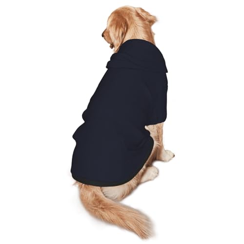 Einfarbiger schwarzer Hunde-Kapuzenpullover – Hunde-Kapuzenpullover für mittelgroße und große Hunde – stilvolles Haustier-Sweatshirt mit Tasche und Loch für die Leine Einfarbiger schwarzer Hunde-Kapuzenpullover – Hunde-Kapuzenpullover für mittelgroße und große Hunde – stilvolles Haustier-Sweatshirt mit Tasche und Loch für die Leine von BOXILTD