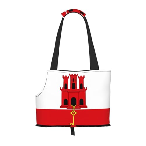Flag of Gibraltar Hundetrage und Katzentragetasche, geeignet für Welpen, kleine Katzen im Freien, Schwarz Flag of Gibraltar Hundetrage und Katzentragetasche, geeignet für Welpen, kleine Katzen im Freien, Schwarz von BOXILTD
