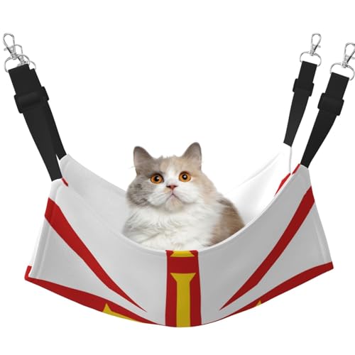 Flag of Guernsey Islands Haustierhängematte für Katzen - Perfekte Katzenfensterhängematte für große Katzen, Frettchen, Kaninchen & Kleintiere, Schwarz Flag of Guernsey Islands Haustierhängematte für Katzen - Perfekte Katzenfensterhängematte für große Katzen, Frettchen, Kaninchen & Kleintiere, Schwarz von BOXILTD
