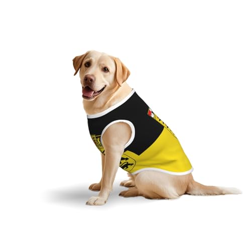 Flagge des Landes Baden-Württemberg Hundekleidung für mittelgroße und große Hunde, weiche Baumwolle, Haustierkleidung für den täglichen Gebrauch, Spazierengehen, Größe L, Blau, Gelb Flagge des Landes Baden-Württemberg Hundekleidung für mittelgroße und große Hunde, weiche Baumwolle, Haustierkleidung für den täglichen Gebrauch, Spazierengehen, Größe L, Blau, Gelb von BOXILTD