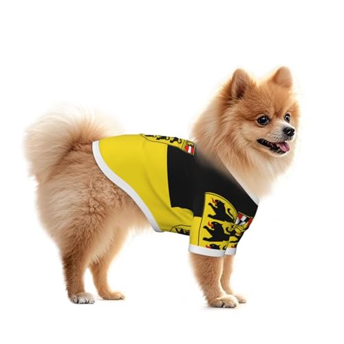 Flagge des Landes Baden-Württemberg Hundeshirt Weste - Sommer Haustierkleidung für kleine Hunde, geeignet für Spaziergänge und Outdoor-Aktivitäten Flagge des Landes Baden-Württemberg Hundeshirt Weste - Sommer Haustierkleidung für kleine Hunde, geeignet für Spaziergänge und Outdoor-Aktivitäten von BOXILTD