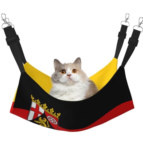 Flagge des Staates Rheinland-Pfalz Haustierhängematte für Katzen - Perfekte Katzenfensterhängematte für große Katzen, Frettchen, Kaninchen & Kleintiere, Schwarz Flagge des Staates Rheinland-Pfalz Haustierhängematte für Katzen - Perfekte Katzenfensterhängematte für große Katzen, Frettchen, Kaninchen & Kleintiere, Schwarz von BOXILTD