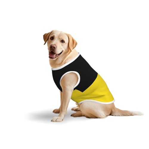 Flagge von Baden-Württemberg Hundekleidung für mittelgroße und große Hunde, weiche Baumwolle, Haustierkleidung für den täglichen Gebrauch, Spazierengehen, (Größe L, Blau, Gelb) von BOXILTD
