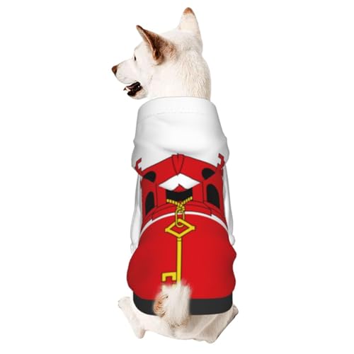 Flagge von Gibraltar Hundekleidung für kleine Hunde – niedlicher Kapuzenpullover für kleine mittelgroße Hunde und Katzen Flagge von Gibraltar Hundekleidung für kleine Hunde – niedlicher Kapuzenpullover für kleine mittelgroße Hunde und Katzen von BOXILTD