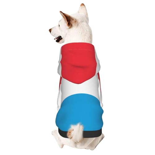 Flagge von Luxemburg Hundekleidung für kleine Hunde – niedlicher Kapuzenpullover für kleine mittelgroße Hunde und Katzen Flagge von Luxemburg Hundekleidung für kleine Hunde – niedlicher Kapuzenpullover für kleine mittelgroße Hunde und Katzen von BOXILTD