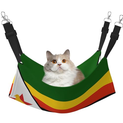 Flagge von Simbabwe Haustier Hängematte für Katzen - Perfekte Katzenfensterhängematte für große Katzen, Frettchen, Kaninchen & Kleintiere, Schwarz Flagge von Simbabwe Haustier Hängematte für Katzen - Perfekte Katzenfensterhängematte für große Katzen, Frettchen, Kaninchen & Kleintiere, Schwarz von BOXILTD