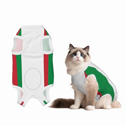 Haustieranzug für Hunde mit italienischer Flagge, weiche Baumwolle, chirurgischer Genesungsanzug, um Lecken zu verhindern, Lecken zu verhindern, Welpen-Einteiler, Schwarz Haustieranzug für Hunde mit italienischer Flagge, weiche Baumwolle, chirurgischer Genesungsanzug, um Lecken zu verhindern, Lecken zu verhindern, Welpen-Einteiler, Schwarz von BOXILTD