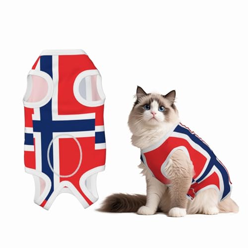 Haustieranzug für Hunde mit norwegischer Flagge, weiche Baumwolle, chirurgischer Genesungsanzug, um Lecken zu verhindern, Lecken zu verhindern, Welpen-Einteiler, Schwarz Haustieranzug für Hunde mit norwegischer Flagge, weiche Baumwolle, chirurgischer Genesungsanzug, um Lecken zu verhindern, Lecken zu verhindern, Welpen-Einteiler, Schwarz von BOXILTD