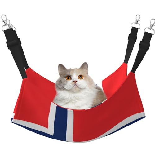 Haustierhängematte für Katzen mit Norwegischer Flagge, perfekte Katzenfensterhängematte für große Katzen, Frettchen, Kaninchen & Kleintiere, Schwarz Haustierhängematte für Katzen mit Norwegischer Flagge, perfekte Katzenfensterhängematte für große Katzen, Frettchen, Kaninchen & Kleintiere, Schwarz von BOXILTD