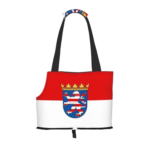 Hessenflagge Hundetragetasche, Tragetasche für Haustiere, geeignet für Welpen, kleine Katzen im Freien, Schwarz Hessenflagge Hundetragetasche, Tragetasche für Haustiere, geeignet für Welpen, kleine Katzen im Freien, Schwarz von BOXILTD
