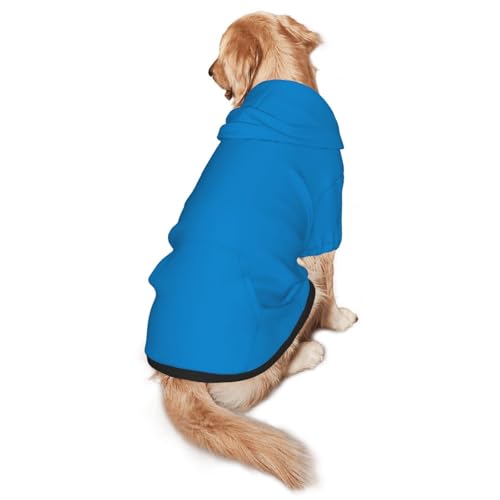 Hunde-Kapuzenpullover für mittelgroße und große Hunde, stilvolles Haustier-Sweatshirt mit Tasche und Leinenloch, Naturblau Hunde-Kapuzenpullover für mittelgroße und große Hunde, stilvolles Haustier-Sweatshirt mit Tasche und Leinenloch, Naturblau von BOXILTD