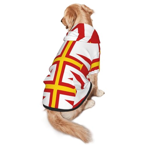 Hunde-Kapuzenpullover mit Flagge der Guernsey Islands – Hunde-Kapuzenpullover für mittelgroße und große Hunde – stilvolles Haustier-Sweatshirt mit Tasche und Loch für die Leine Hunde-Kapuzenpullover mit Flagge der Guernsey Islands – Hunde-Kapuzenpullover für mittelgroße und große Hunde – stilvolles Haustier-Sweatshirt mit Tasche und Loch für die Leine von BOXILTD