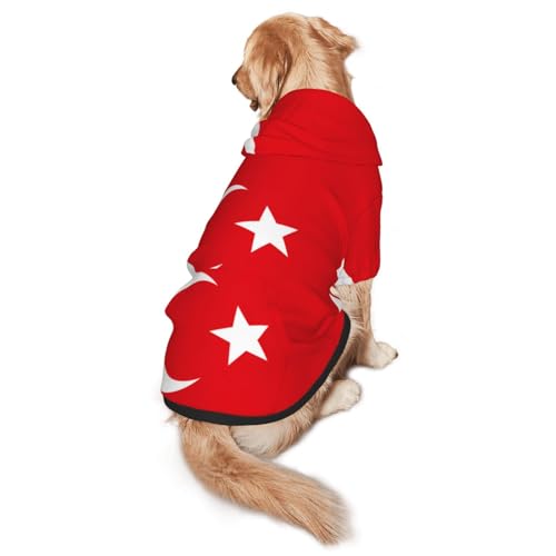 Hunde-Kapuzenpullover mit Flagge der Türkei, Hunde-Kapuzenpullover für mittelgroße und große Hunde, stilvolles Haustier-Sweatshirt mit Tasche und Loch für die Leine Hunde-Kapuzenpullover mit Flagge der Türkei, Hunde-Kapuzenpullover für mittelgroße und große Hunde, stilvolles Haustier-Sweatshirt mit Tasche und Loch für die Leine von BOXILTD