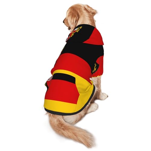 Hunde-Kapuzenpullover mit Flagge des Staates Rheinland-Pfalz, Hunde-Kapuzenpullover für mittelgroße und große Hunde, stilvolles Haustier-Sweatshirt mit Tasche und Loch für die Leine Hunde-Kapuzenpullover mit Flagge des Staates Rheinland-Pfalz, Hunde-Kapuzenpullover für mittelgroße und große Hunde, stilvolles Haustier-Sweatshirt mit Tasche und Loch für die Leine von BOXILTD