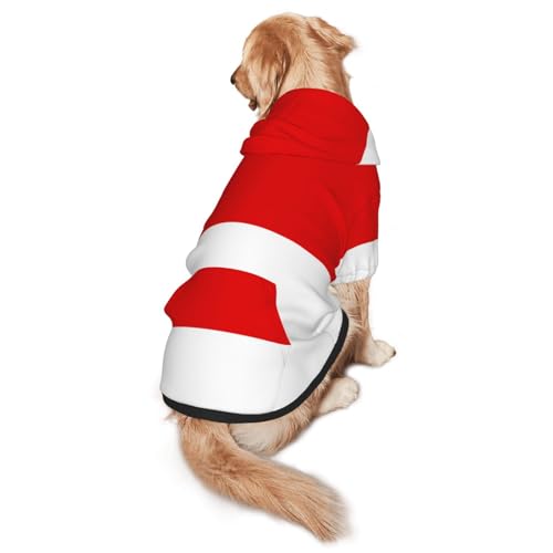 Hunde-Kapuzenpullover mit Flagge von Hessen, Hunde-Kapuzenpullover für mittelgroße und große Hunde, stilvolles Haustier-Sweatshirt mit Tasche und Loch für die Leine von BOXILTD