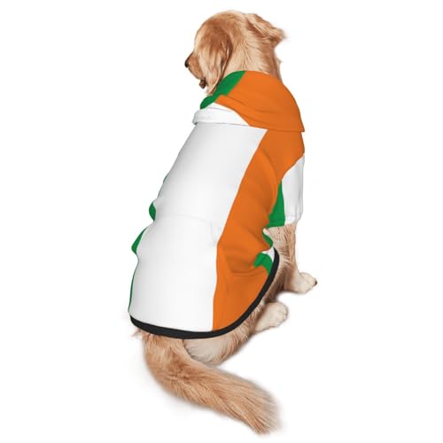 Hunde-Kapuzenpullover mit Flagge von Irish Dog – Hunde-Kapuzenpullover für mittelgroße und große Hunde – stilvolles Haustier-Sweatshirt mit Tasche und Loch für die Leine Hunde-Kapuzenpullover mit Flagge von Irish Dog – Hunde-Kapuzenpullover für mittelgroße und große Hunde – stilvolles Haustier-Sweatshirt mit Tasche und Loch für die Leine von BOXILTD