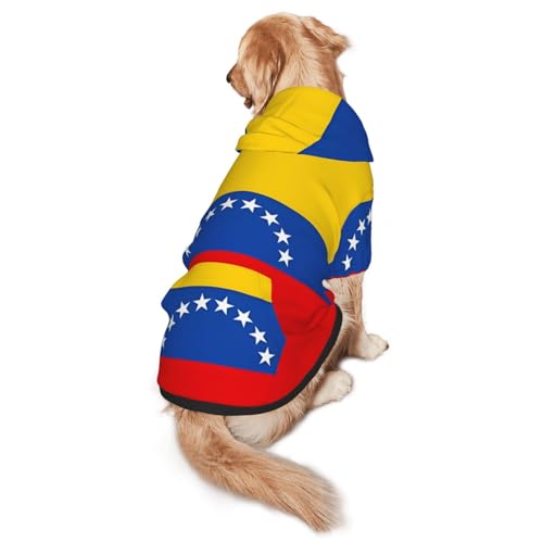 Hunde-Kapuzenpullover mit Flagge von Venezuela, Hunde-Kapuzenpullover für mittelgroße und große Hunde, stilvolles Haustier-Sweatshirt mit Tasche und Loch für die Leine Hunde-Kapuzenpullover mit Flagge von Venezuela, Hunde-Kapuzenpullover für mittelgroße und große Hunde, stilvolles Haustier-Sweatshirt mit Tasche und Loch für die Leine von BOXILTD
