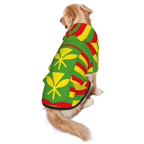 Hunde-Kapuzenpullover mit Hawaii-Flagge, für mittelgroße und große Hunde, stilvolles Haustier-Sweatshirt mit Tasche und Loch für die Leine Hunde-Kapuzenpullover mit Hawaii-Flagge, für mittelgroße und große Hunde, stilvolles Haustier-Sweatshirt mit Tasche und Loch für die Leine von BOXILTD
