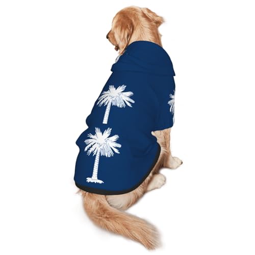 Hunde-Kapuzenpullover mit South Carolina-Flagge, für mittelgroße und große Hunde, stilvolles Haustier-Sweatshirt mit Tasche und Loch für die Leine Hunde-Kapuzenpullover mit South Carolina-Flagge, für mittelgroße und große Hunde, stilvolles Haustier-Sweatshirt mit Tasche und Loch für die Leine von BOXILTD