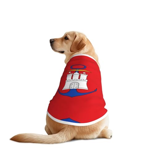 Hunde-Shirt, Hamburger Flagge, leicht, dehnbar, für mittelgroße und große Rassen, für Spaziergänge, Outdoor-Aktivitäten Hunde-Shirt, Hamburger Flagge, leicht, dehnbar, für mittelgroße und große Rassen, für Spaziergänge, Outdoor-Aktivitäten von BOXILTD