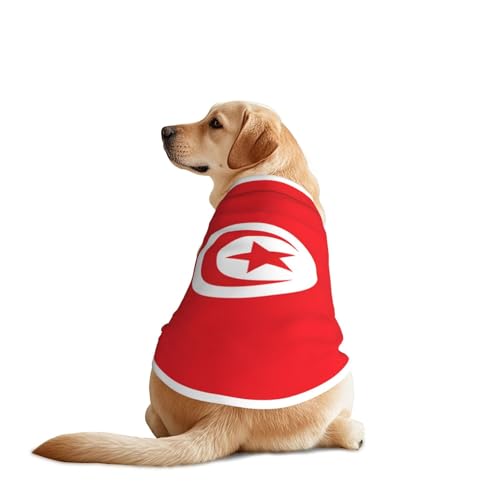 Hunde-Shirt, Tunesische Flagge, leicht, dehnbar, für mittelgroße und große Rassen, für Spaziergänge, Outdoor-Aktivitäten Hunde-Shirt, Tunesische Flagge, leicht, dehnbar, für mittelgroße und große Rassen, für Spaziergänge, Outdoor-Aktivitäten von BOXILTD