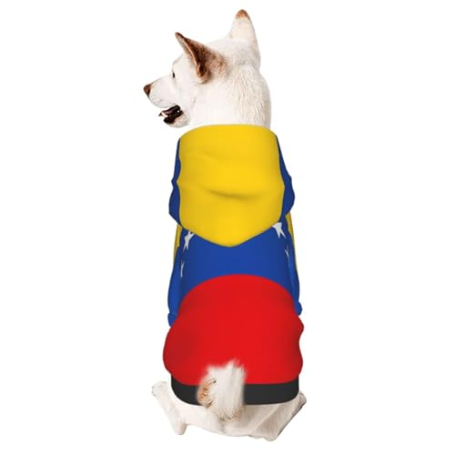 Hundebekleidung für kleine Hunde, Motiv: Flagge Venezuelas, niedlicher Kapuzenpullover für kleine und mittelgroße Hunde und Katzen von BOXILTD