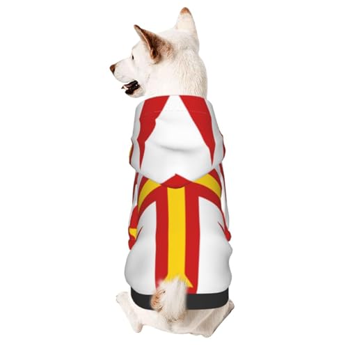 Hundebekleidung für kleine Hunde, Motiv: Flagge der Guernsey-Inseln, niedlicher Kapuzenpullover für kleine und mittelgroße Hunde und Katzen Hundebekleidung für kleine Hunde, Motiv: Flagge der Guernsey-Inseln, niedlicher Kapuzenpullover für kleine und mittelgroße Hunde und Katzen von BOXILTD