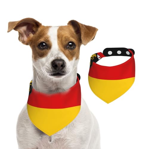 Hundehalstuch, Motiv: Flagge des Bundesstaates Rheinland-Pfalz, waschbar, Baumwolle, Dreieckstuch für kleine, mittelgroße und große Hunde, Katzen, Schwarz Hundehalstuch, Motiv: Flagge des Bundesstaates Rheinland-Pfalz, waschbar, Baumwolle, Dreieckstuch für kleine, mittelgroße und große Hunde, Katzen, Schwarz von BOXILTD