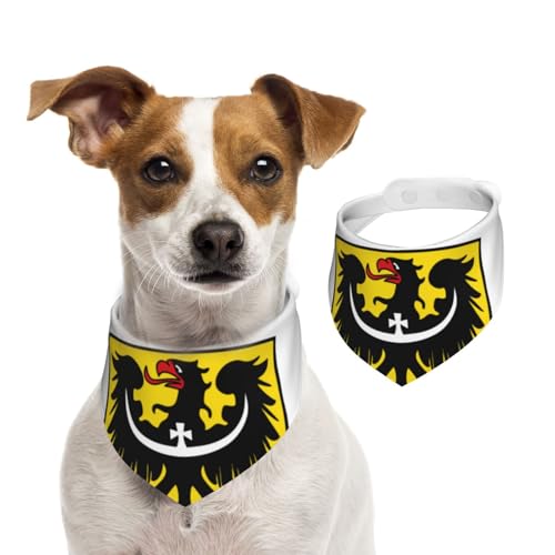 Hundehalstuch, Schlesische Flagge, waschbar, Baumwolle, Dreieckstuch für kleine, mittelgroße und große Hunde, Katzen, Schwarz Hundehalstuch, Schlesische Flagge, waschbar, Baumwolle, Dreieckstuch für kleine, mittelgroße und große Hunde, Katzen, Schwarz von BOXILTD