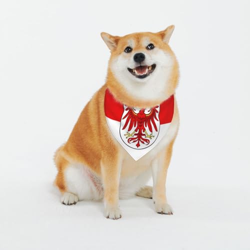 Hundehalstücher mit Brandenburger Flagge, verstellbar, für kleine bis große Hunde, Welpen, Katzen, Schwarz Hundehalstücher mit Brandenburger Flagge, verstellbar, für kleine bis große Hunde, Welpen, Katzen, Schwarz von BOXILTD