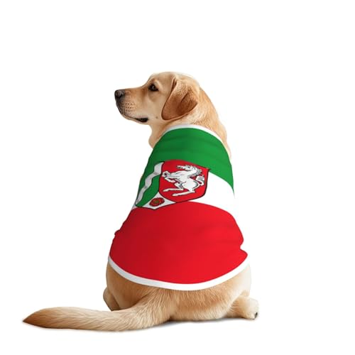 Hundehemd mit Flagge von Nordrhein Westfalen, leicht, dehnbar, für mittelgroße und große Rassen, zum Spazierengehen, Outdoor-Aktivitäten Hundehemd mit Flagge von Nordrhein Westfalen, leicht, dehnbar, für mittelgroße und große Rassen, zum Spazierengehen, Outdoor-Aktivitäten von BOXILTD