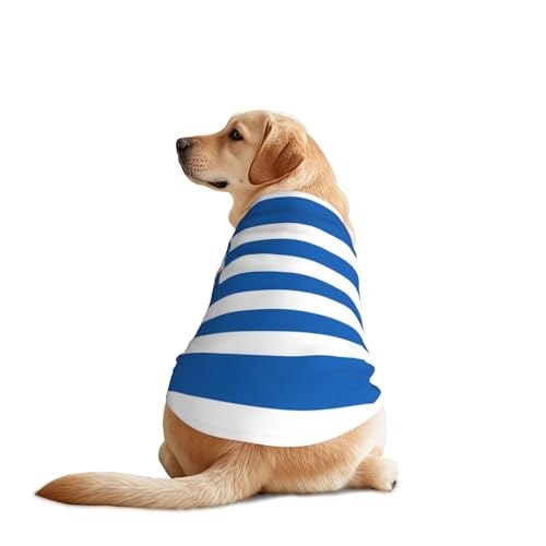 Hundehemd mit griechischer Flagge, leicht, dehnbar, für mittelgroße und große Rassen, für Spaziergänge, Outdoor-Aktivitäten von BOXILTD