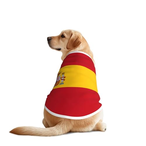 Hundehemd mit spanischer Flagge, leicht, dehnbar, für mittelgroße und große Rassen, für Spaziergänge, Outdoor-Aktivitäten Hundehemd mit spanischer Flagge, leicht, dehnbar, für mittelgroße und große Rassen, für Spaziergänge, Outdoor-Aktivitäten von BOXILTD