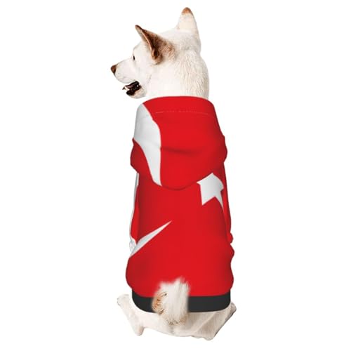 Hundekleidung für kleine Hunde, Motiv: Flagge der Türkei, niedlicher Kapuzenpullover für kleine und mittelgroße Hunde und Katzen Hundekleidung für kleine Hunde, Motiv: Flagge der Türkei, niedlicher Kapuzenpullover für kleine und mittelgroße Hunde und Katzen von BOXILTD