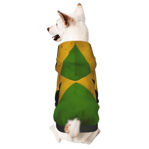 Hundekleidung für kleine Hunde, Motiv: alte Jamaikanische Flagge, niedlicher Kapuzenpullover für kleine und mittelgroße Hunde und Katzen Hundekleidung für kleine Hunde, Motiv: alte Jamaikanische Flagge, niedlicher Kapuzenpullover für kleine und mittelgroße Hunde und Katzen von BOXILTD