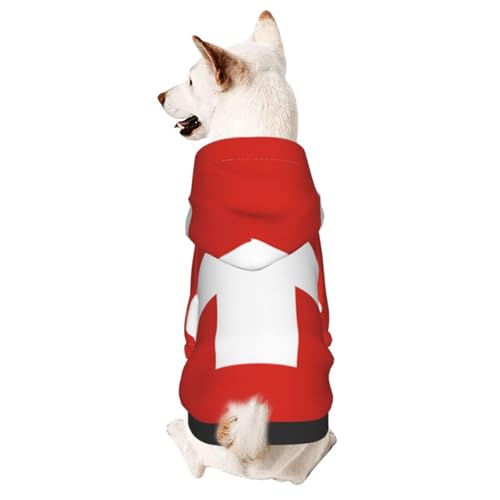 Hundekleidung für kleine Hunde mit Schweizer Flagge, niedlicher Kapuzenpullover für kleine und mittelgroße Hunde und Katzen Hundekleidung für kleine Hunde mit Schweizer Flagge, niedlicher Kapuzenpullover für kleine und mittelgroße Hunde und Katzen von BOXILTD