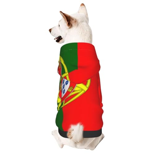 Hundekleidung für kleine Hunde mit portugiesischer Flagge, niedlicher Kapuzenpullover für kleine und mittelgroße Hunde und Katzen Hundekleidung für kleine Hunde mit portugiesischer Flagge, niedlicher Kapuzenpullover für kleine und mittelgroße Hunde und Katzen von BOXILTD