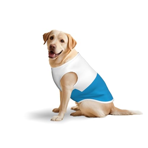 Hundekleidung für mittelgroße und große Hunde, weiche Baumwolle, Haustierkleidung für den täglichen Gebrauch, Spazierengehen, Größe L, Blau, Gelb von BOXILTD