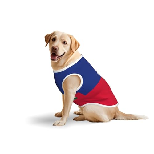 Hundekleidung für mittelgroße und große Hunde, weiche Baumwolle, für den täglichen Gebrauch, Spazierengehen, Größe L, Blau, Gelb von BOXILTD