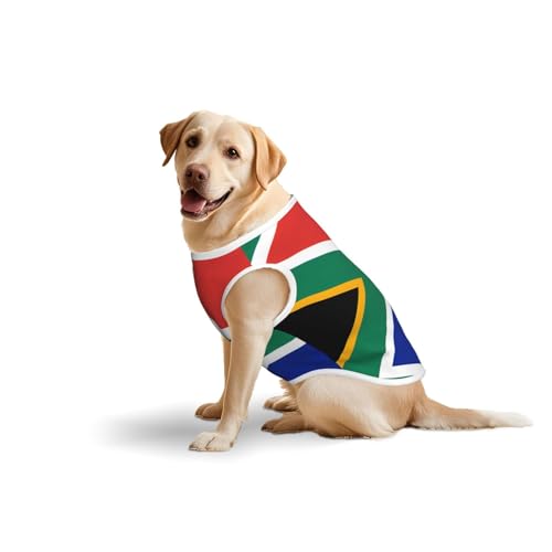 Hundekleidung mit Südafrika-Flagge für mittelgroße und große Hunde, weiche Baumwolle, Haustierkleidung für den täglichen Gebrauch, Spazierengehen, Größe L, Blau, Gelb Hundekleidung mit Südafrika-Flagge für mittelgroße und große Hunde, weiche Baumwolle, Haustierkleidung für den täglichen Gebrauch, Spazierengehen, Größe L, Blau, Gelb von BOXILTD
