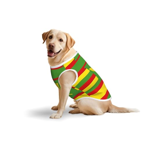Hundekleidung mit hawaiianischer Flagge für mittelgroße und große Hunde, weiche Baumwolle, Haustierkleidung für den täglichen Gebrauch, Spazierengehen, Größe L, Blau, Gelb von BOXILTD
