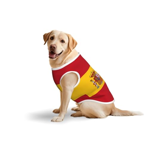 Hundekleidung mit spanischer Flagge für mittelgroße und große Hunde, weiche Baumwolle, Haustierkleidung für den täglichen Gebrauch, Spazierengehen, Größe L, Blau, Gelb Hundekleidung mit spanischer Flagge für mittelgroße und große Hunde, weiche Baumwolle, Haustierkleidung für den täglichen Gebrauch, Spazierengehen, Größe L, Blau, Gelb von BOXILTD