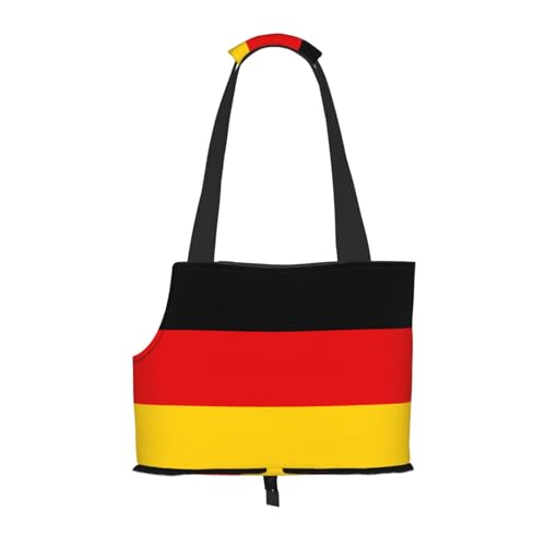 Hundetragetasche mit deutscher Flagge, Haustier-Tragetasche, geeignet für Welpen, kleine Katzen im Freien, Schwarz Hundetragetasche mit deutscher Flagge, Haustier-Tragetasche, geeignet für Welpen, kleine Katzen im Freien, Schwarz von BOXILTD