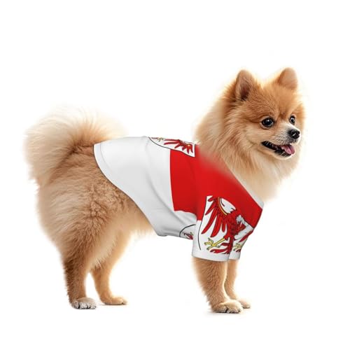 Hundeweste mit Brandenburger Flagge, Sommer-Haustierkleidung für kleine Hunde, geeignet für Spaziergänge und Outdoor-Aktivitäten von BOXILTD
