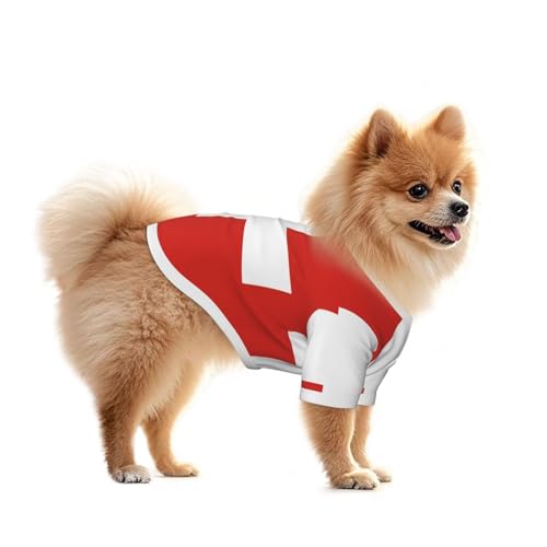 Hundeweste mit Schweizer Flagge, Sommer-Haustierkleidung für kleine Hunde, geeignet für Spaziergänge und Outdoor-Aktivitäten Hundeweste mit Schweizer Flagge, Sommer-Haustierkleidung für kleine Hunde, geeignet für Spaziergänge und Outdoor-Aktivitäten von BOXILTD