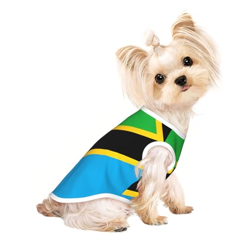 Hundeweste mit Tansania-Flagge, leicht, dehnbar, weich, leicht, atmungsaktiv, für Welpen, kleine, mittelgroße Hunde, Kätzchen, Katzen Hundeweste mit Tansania-Flagge, leicht, dehnbar, weich, leicht, atmungsaktiv, für Welpen, kleine, mittelgroße Hunde, Kätzchen, Katzen von BOXILTD