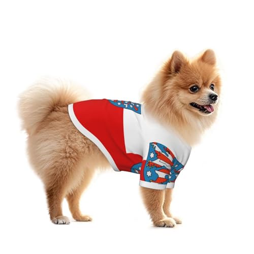 Hundeweste mit Thüringen-Flagge, Sommer-Haustierkleidung für kleine Hunde, geeignet für Spaziergänge und Outdoor-Aktivitäten von BOXILTD