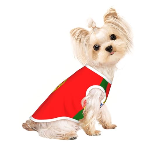 Hundeweste mit portugiesischer Flagge, leicht, dehnbar, weich, leicht, atmungsaktiv, für Welpen, kleine, mittelgroße Hunde, Kätzchen, Katzen Hundeweste mit portugiesischer Flagge, leicht, dehnbar, weich, leicht, atmungsaktiv, für Welpen, kleine, mittelgroße Hunde, Kätzchen, Katzen von BOXILTD