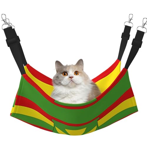 Native hawaiianische Flagge Haustier Hängematte für Katzen - Perfekte Katzenfensterhängematte für große Katzen, Frettchen, Kaninchen & Kleintiere, Schwarz Native hawaiianische Flagge Haustier Hängematte für Katzen - Perfekte Katzenfensterhängematte für große Katzen, Frettchen, Kaninchen & Kleintiere, Schwarz von BOXILTD